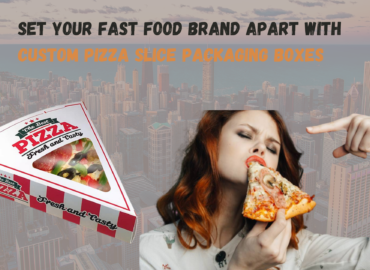 Set Fast Food With Custom Pizza Slice Packaging Boxes